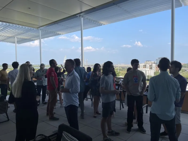 Community networking moment at CharlestonHacks